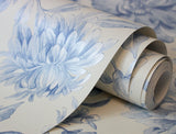 Gabriela Blue by Fine Decor Floral Wallpaper – Brewster Home Fashions FD43610