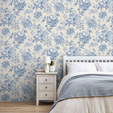 Gabriela Blue by Fine Decor Floral Wallpaper – Brewster Home Fashions FD43610