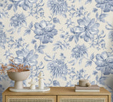Gabriela Blue by Fine Decor Floral Wallpaper – Brewster Home Fashions FD43610