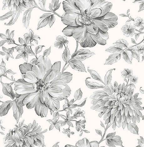Gabriela Grey Floral Wallpaper – Fine Decor FD43612