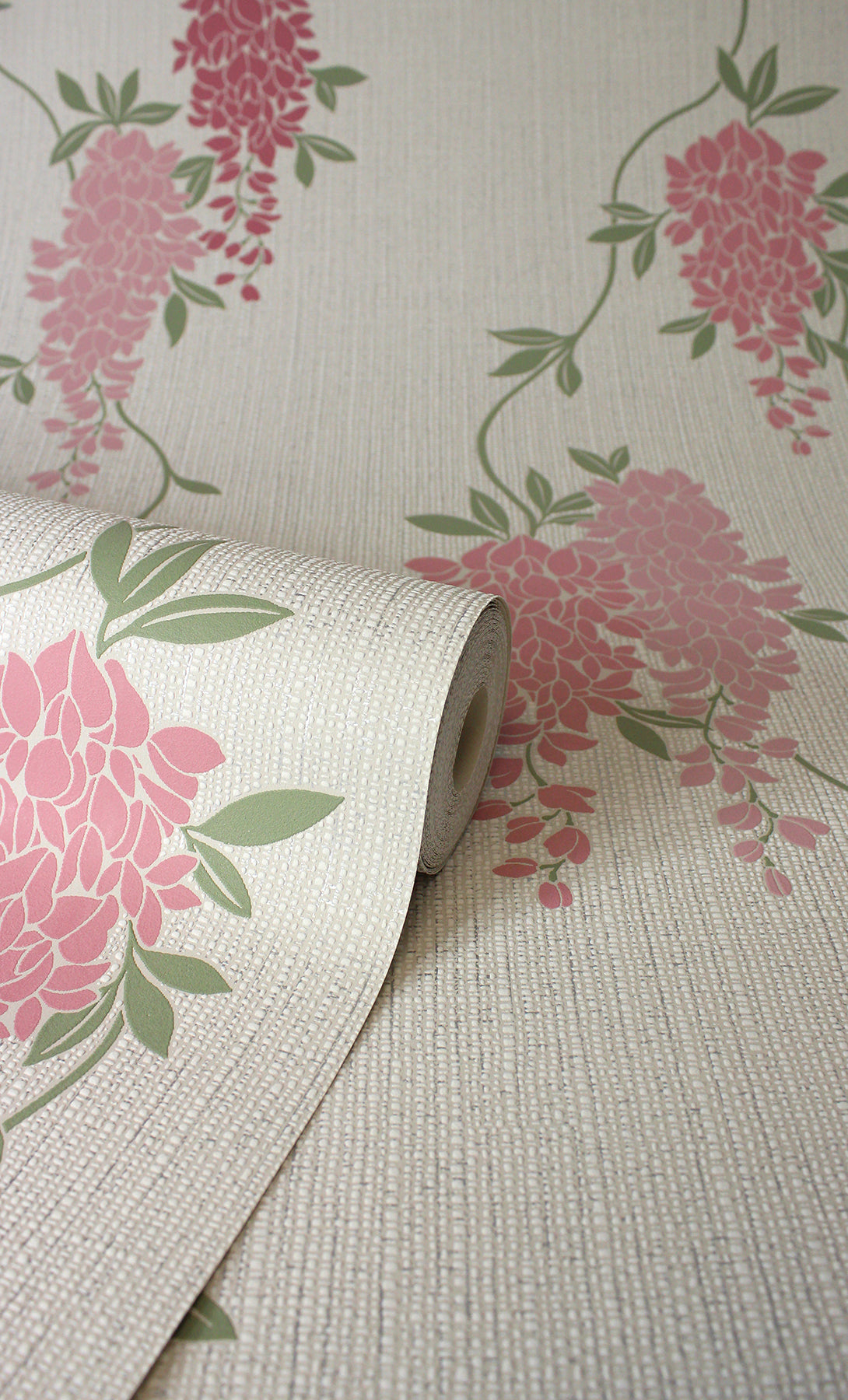 Aisla Pink by Fine Decor Wisteria Wallpaper – Brewster Home Fashions FD43671