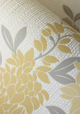 Aisla Yellow by Fine Decor Wisteria Wallpaper – Brewster Home Fashions FD43672