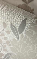Aisla Neutral Wisteria by Fine Decor Botanical Wallpaper – Brewster Home Fashions FD43673