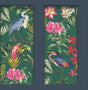 Fine Decor Silas Dark Blue Tropical Panel wallpaper with herons and florals