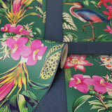 Silas Dark Blue by Fine Decor Tropical Panel Wallpaper – Brewster Home Fashions FD43710