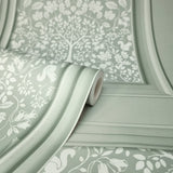 Edwina Sage by Fine Decor Woodland Panel Wallpaper – Brewster Home Fashions FD43711
