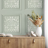 Edwina Sage by Fine Decor Woodland Panel Wallpaper – Brewster Home Fashions FD43711