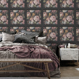 Arlene Black by Fine Decor Floral Panel Wallpaper – Brewster Home Fashions FD43712