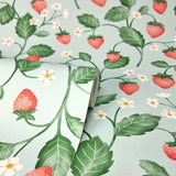 Maxine Seafoam by Fine Decor Strawberry Fields Wallpaper – Brewster Home Fashions FD43718