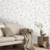 Clarice Black Cat Sketches Black by Fine Decor Wallpaper – Brewster Home Fashions FD43720