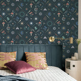 Elmira Black by Fine Decor Mystical Wallpaper – Brewster FD43731