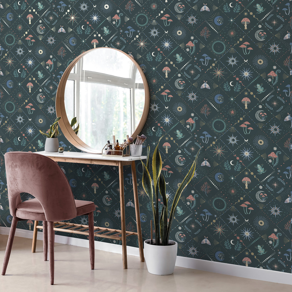 Elmira Black by Fine Decor Mystical Wallpaper – Brewster FD43731