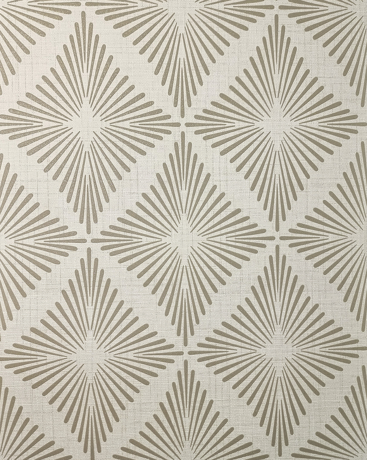 Fine Decor Denver Neutral Starburst Vinyl Wallpaper roll pattern