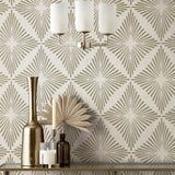Denver Neutral by Fine Decor Starburst Vinyl Wallpaper – Brewster Home Fashions FD43749