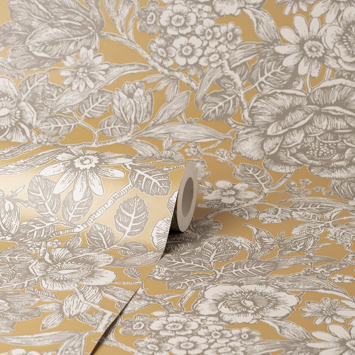 Hedgerow Honey by Fine Decor Floral Trails Wallpaper – Brewster Home Fashions FD43776