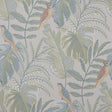Fine Decor Cleo Pastel Tropical Wallpaper roll showing pastel leaves and birds pattern