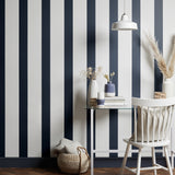 Tiago Blue Stripe by Fine Decor Stripes Wallpaper – Brewster Home Fashions FD43782