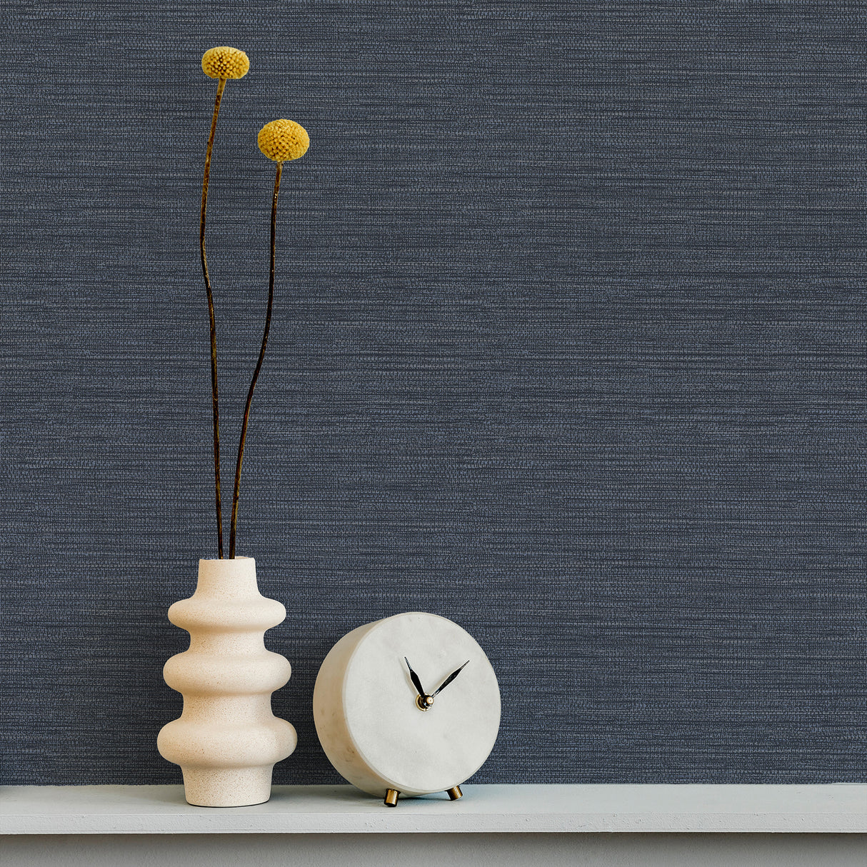 Miya Dark Blue by Fine Decor Faux Grasscloth Wallpaper – Brewster Home Fashions FD43787