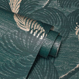 Jones Teal by Fine Decor Palm Tree Wallpaper – Brewster Home Fashions FD43789