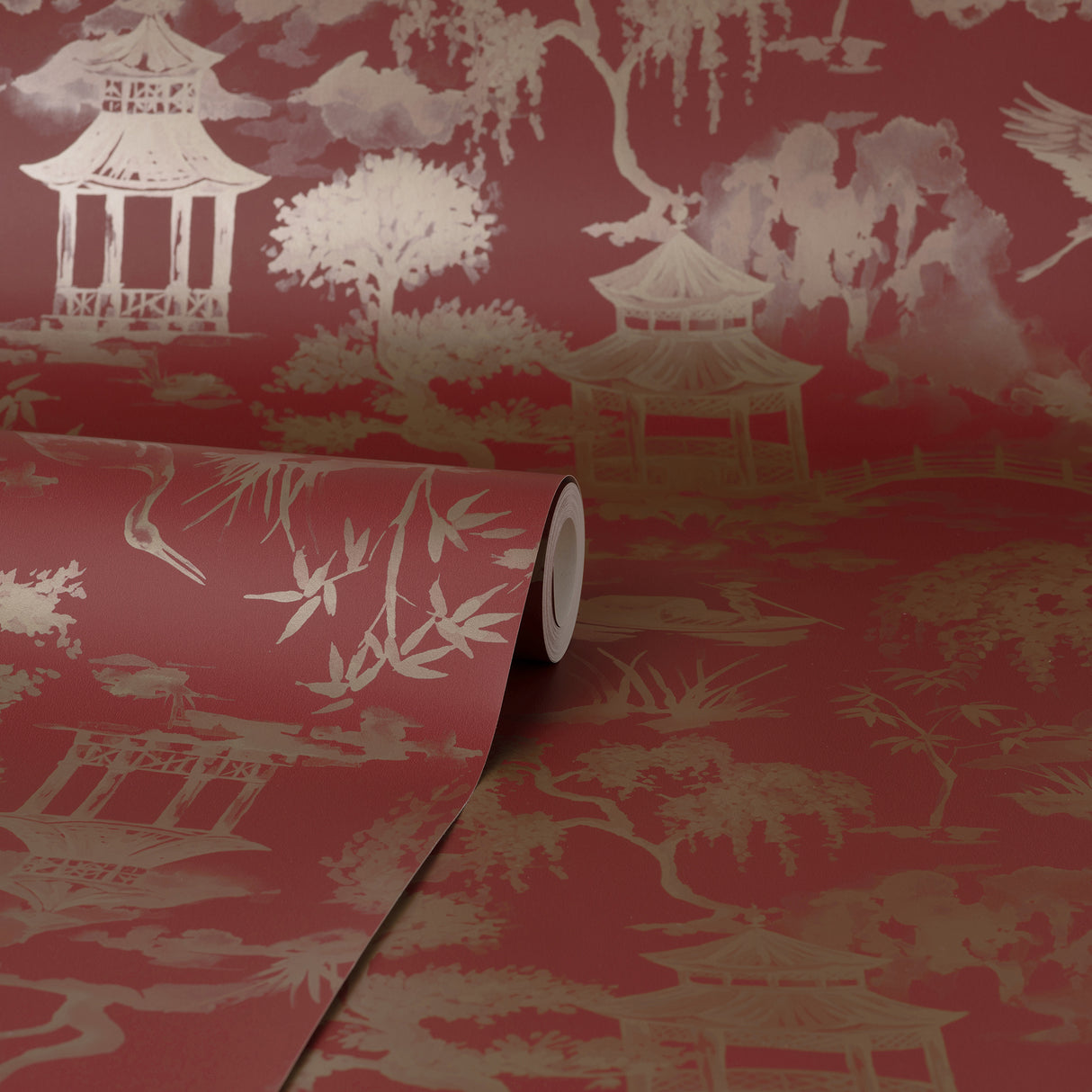 Nikolai Ruby by Fine Decor Chinoiserie Wallpaper – Brewster Home Fashions FD43798