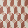 Lindy Blush Retro Geo Wallpaper by Fine Decor - geometric petal motif in blush, red, and cream