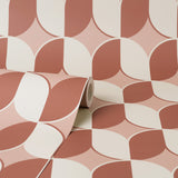 Lindy Blush by Fine Decor Retro Geo Wallpaper – Brewster Home Fashions FD43800
