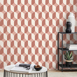 Lindy Blush by Fine Decor Retro Geo Wallpaper – Brewster Home Fashions FD43800