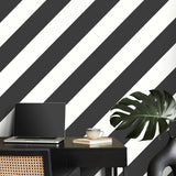 Zander Black by Fine Decor Modern Diagonal Wallpaper – Brewster Home Fashions FD43804