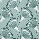 Wilder Light Blue Fanning Flower Wallpaper by Fine Decor, 20.5 in x 33 ft roll