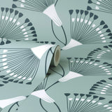 Wilder Light Blue by Fine Decor Fanning Flower Wallpaper – Brewster Home Fashions FD43805