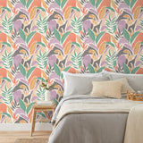 Marisol Pastel by Fine Decor Artistic Leaf Wallpaper – Brewster Home Fashions FD43807