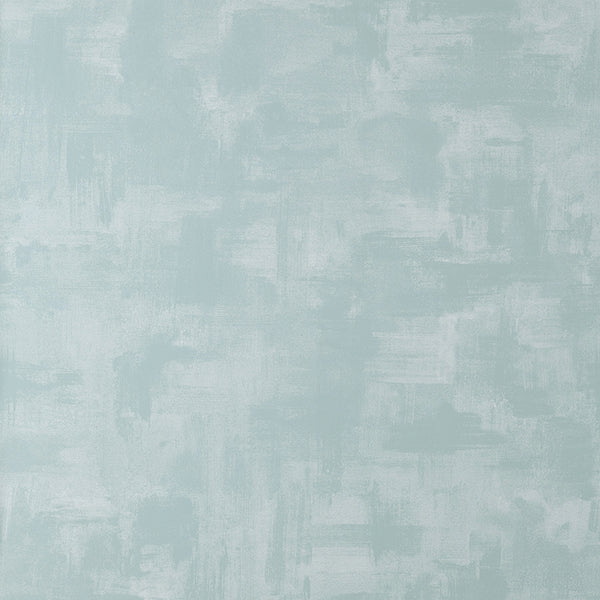 Fine Decor Ives Aqua Painterly Wallpaper FD43810 swatch and room scene