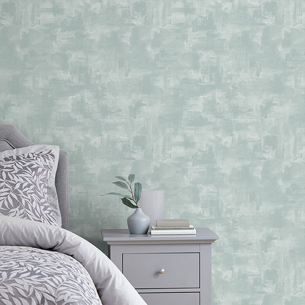 Ives Aqua by Fine Decor Painterly Wallpaper – Brewster Home Fashions FD43810