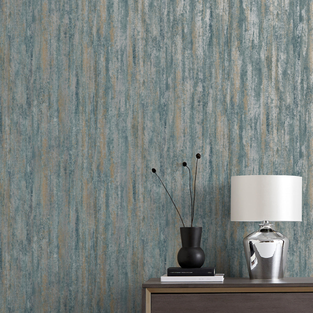 Belen Denim by Fine Decor Textured Stripe Wallpaper – Brewster Home Fashions FD43812