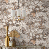 Kamali Neutral by Fine Decor Leopard Trees Wallpaper - Brewster Home Fashions FD43815-Sample