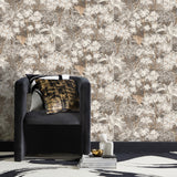 Kamali Neutral by Fine Decor Leopard Trees Wallpaper - Brewster Home Fashions FD43815-Sample