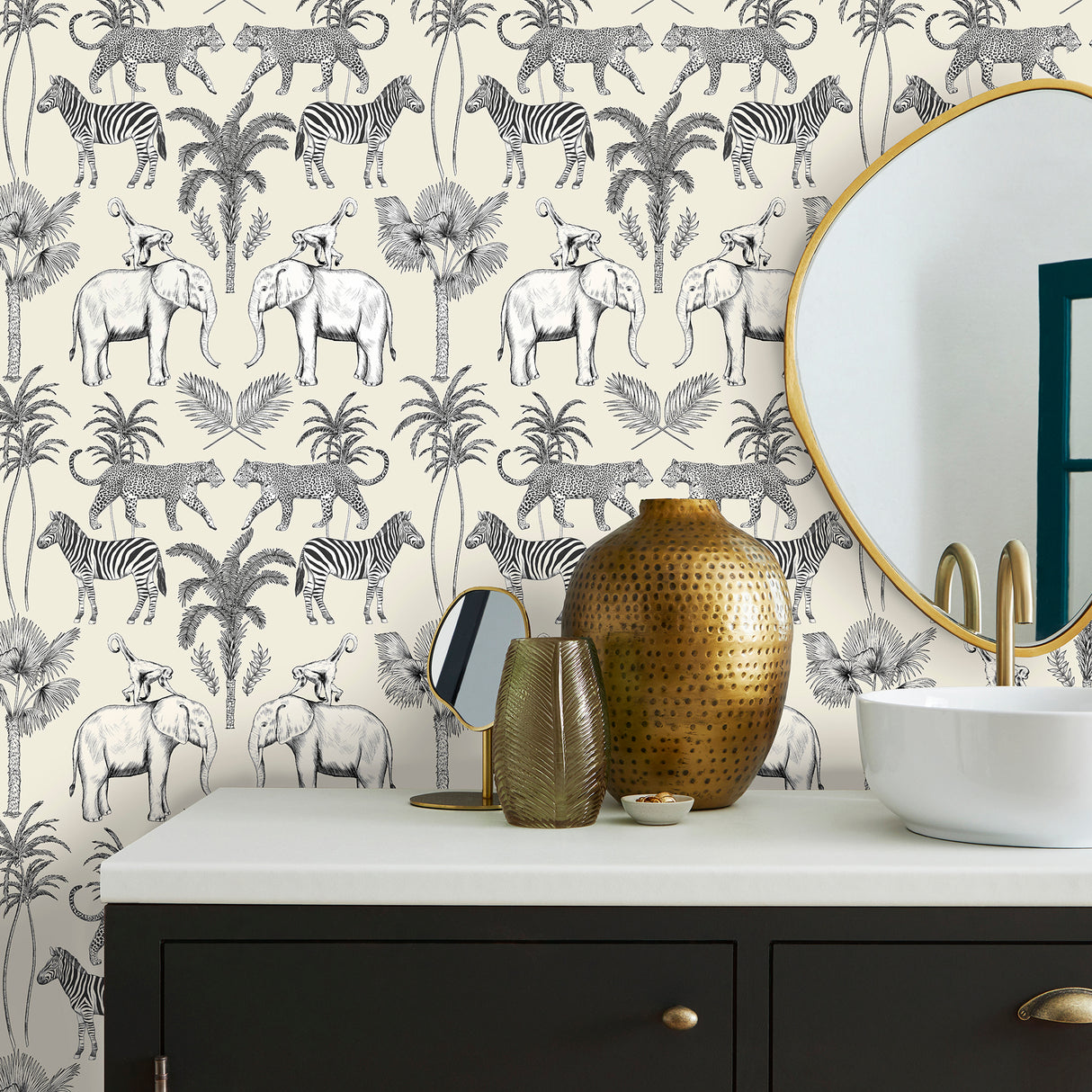 Nauman Eggshell by Fine Decor Safari Walk Wallpaper – Brewster Home Fashions FD43817