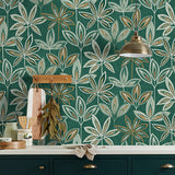 Bohan Green by Fine Decor Decorative Tree Wallpaper – Brewster Home Fashions FD43818
