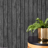Manolo Black by Fine Decor Wooden Slat Wallpaper – Brewster Home Fashions FD43821