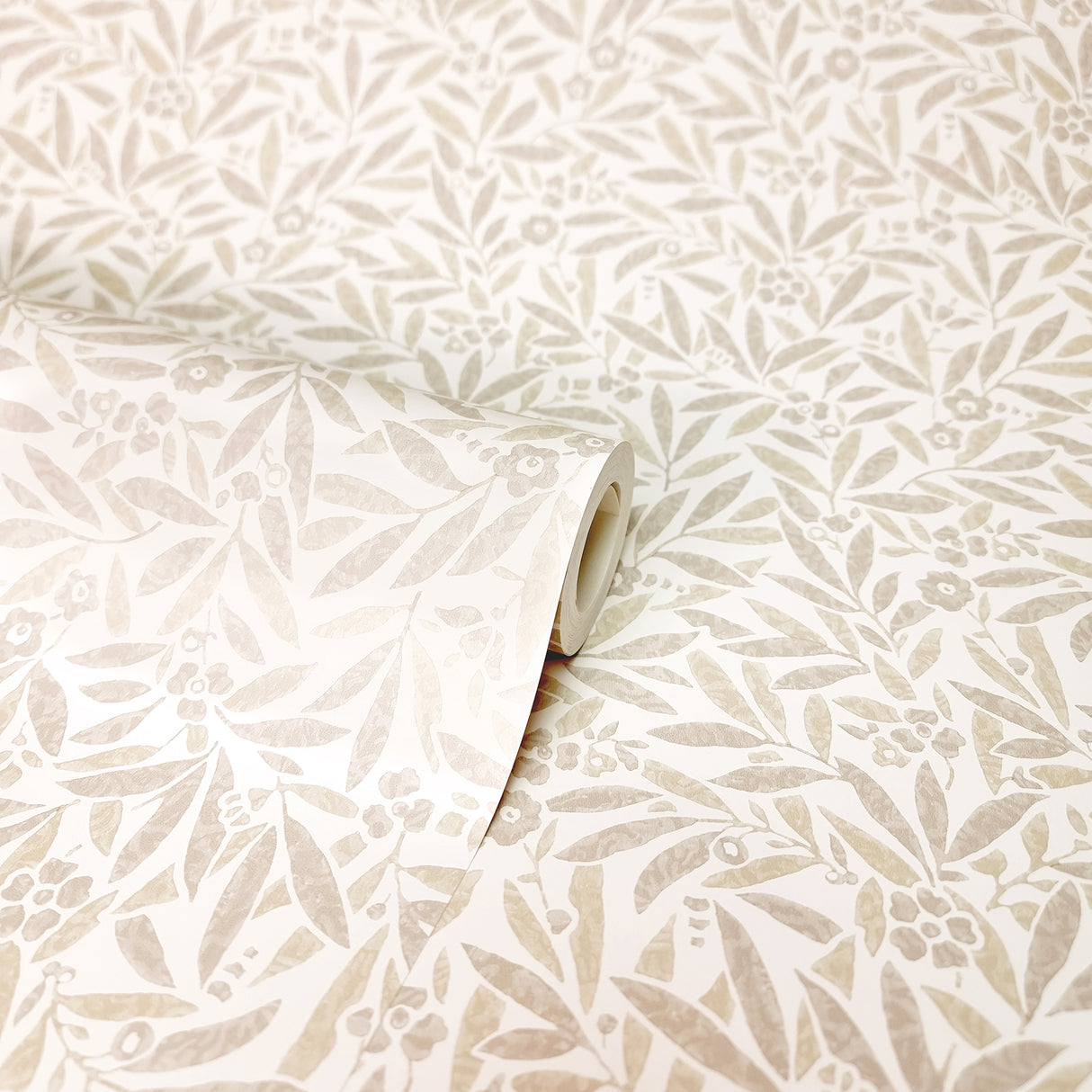 Rabanne Neutral by Fine Decor Ditsy Leaves Botanical Wallpaper – Brewster Home Fashions FD43824