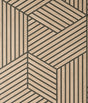 Fine Decor Gerrit Light Brown Geometric Panel Wallpaper roll and room scene