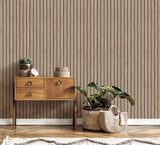 Manolo Light Brown by Fine Decor Wooden Slat Wallpaper – Brewster Home Fashions FD43830