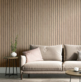 Manolo Light Brown by Fine Decor Wooden Slat Wallpaper – Brewster Home Fashions FD43830