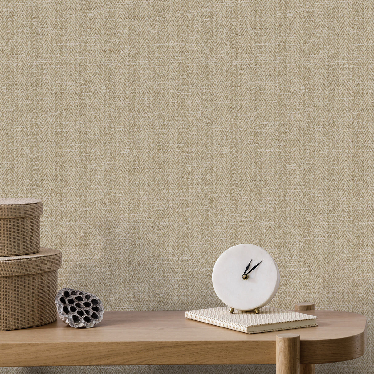 Judd Wheat by Fine Decor Chevron Wallpaper – Brewster Home Fashions FD43834