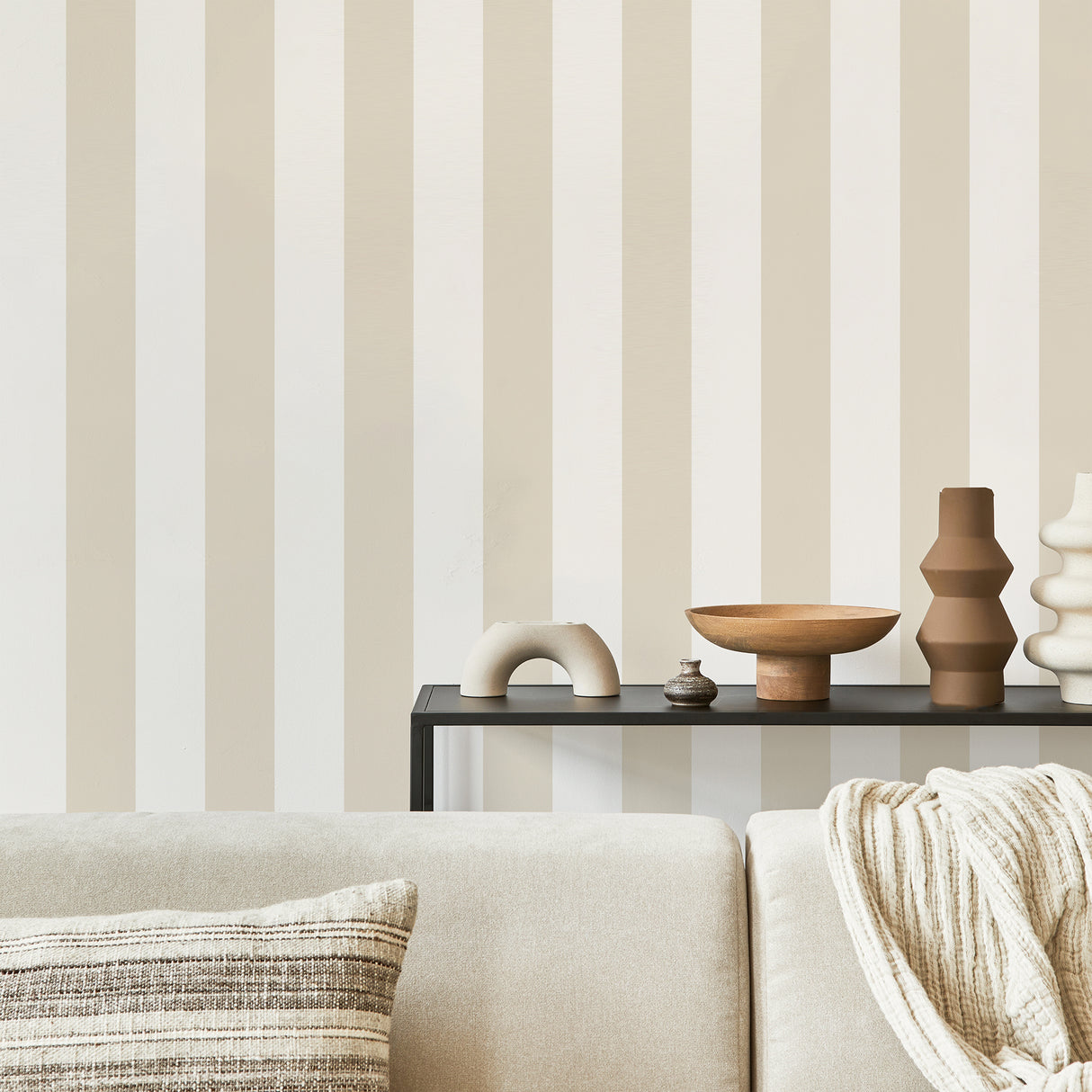 Tavish Neutral by Fine Decor Stripe Wallpaper – Brewster Home Fashions FD43835