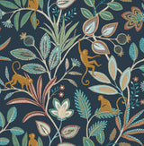 Kenzo Navy Monkey Walk wallpaper by Fine Decor, 20.5 in x 33 ft roll