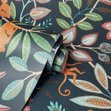 Kenzo Navy by Fine Decor Monkey Walk Wallpaper – Brewster Home Fashions FD43836