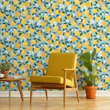 Inigo Sicily Fruits Seafoam by Fine Decor Botanical Fruit Wallpaper – Brewster Home Fashions FD43837