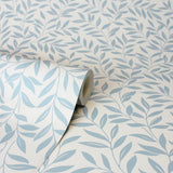 Marin Blue by Fine Decor Leaf Trail Wallpaper – Brewster Home Fashions FD43838