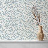 Marin Blue by Fine Decor Leaf Trail Wallpaper – Brewster Home Fashions FD43838